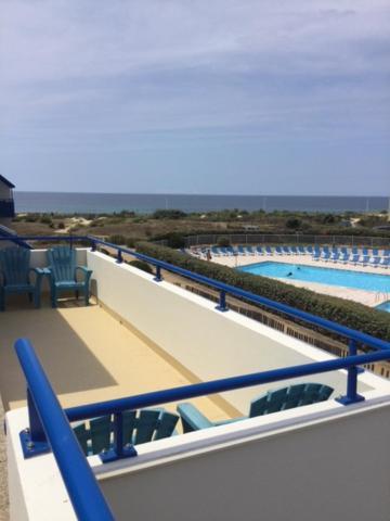 Bleu Marine Vue Ocean, 2 Chambres, Terrasse 30M2, Parking Privatif Et Piscine En Ete Лаканау Екстериор снимка
